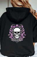 Purple Vine Skull Pullover Hoodie