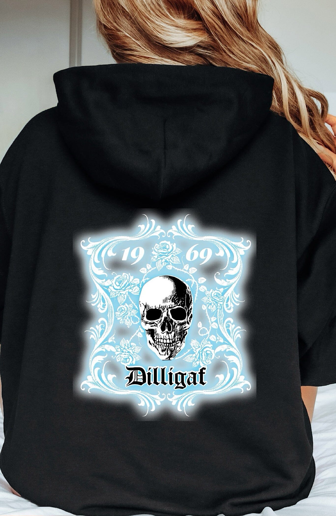 Blue rose hoodie deals