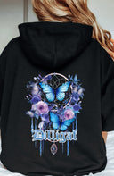 Butterfly Roses Pullover Hoodie