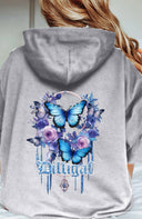 Butterfly Roses Pullover Hoodie