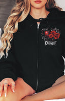 Heart of Roses  Zip Up Hoody
