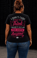 I Don't Care What You Think Plus Size Vneck