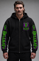 Purple Haze Skull Zip Up Hoodie