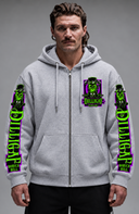 Purple Haze Skull Zip Up Hoodie