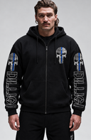 Blue Line Zip Up Hoody