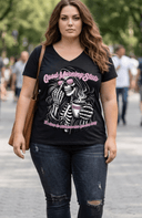 Good Morning Sluts Full Figure Vneck Single print