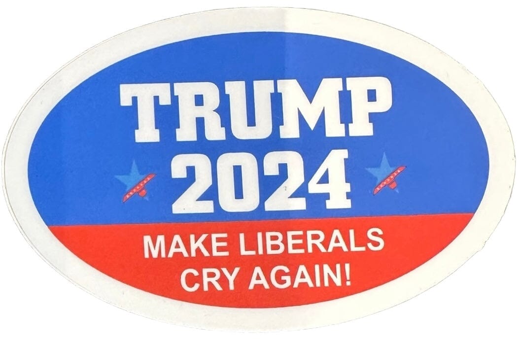 Trump 2024 Sticker 4 x 2 1/2 Dilligaf by Bohica Bill