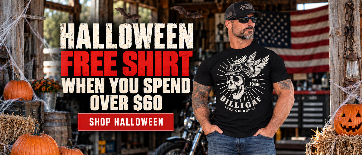 Halloween free shirt when you spend over $60 — desktop
