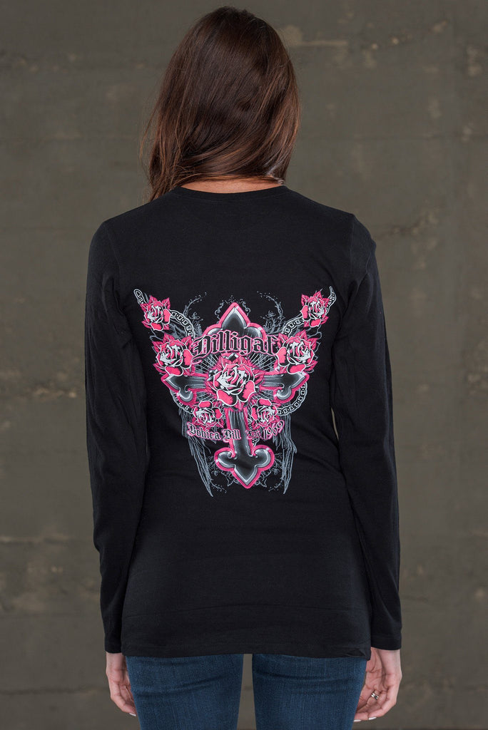 Cross the Rose Long Sleeve Shirt – Dilligaf by Bohica Bill