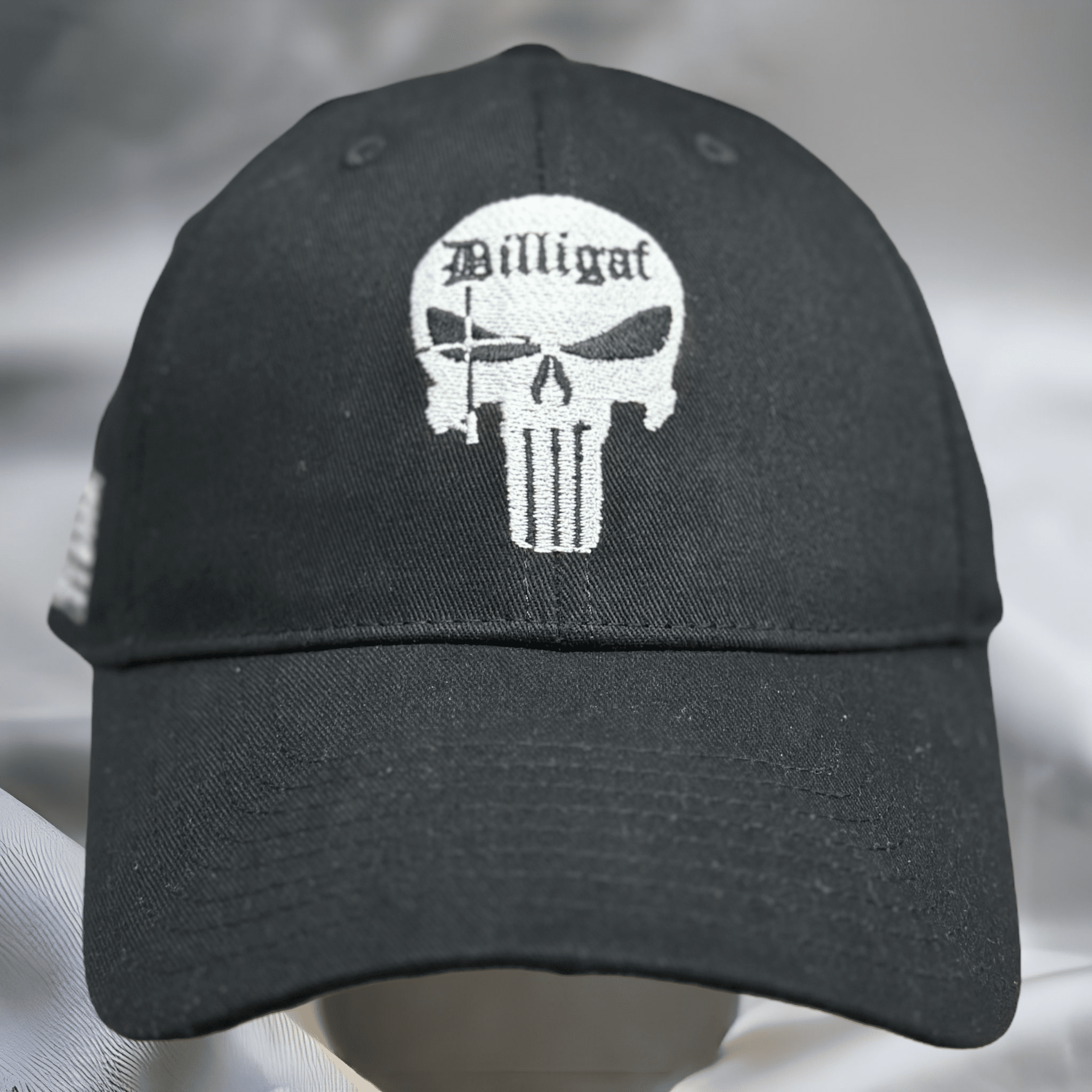 Dilligaf Black Punisher Adjustable Hat