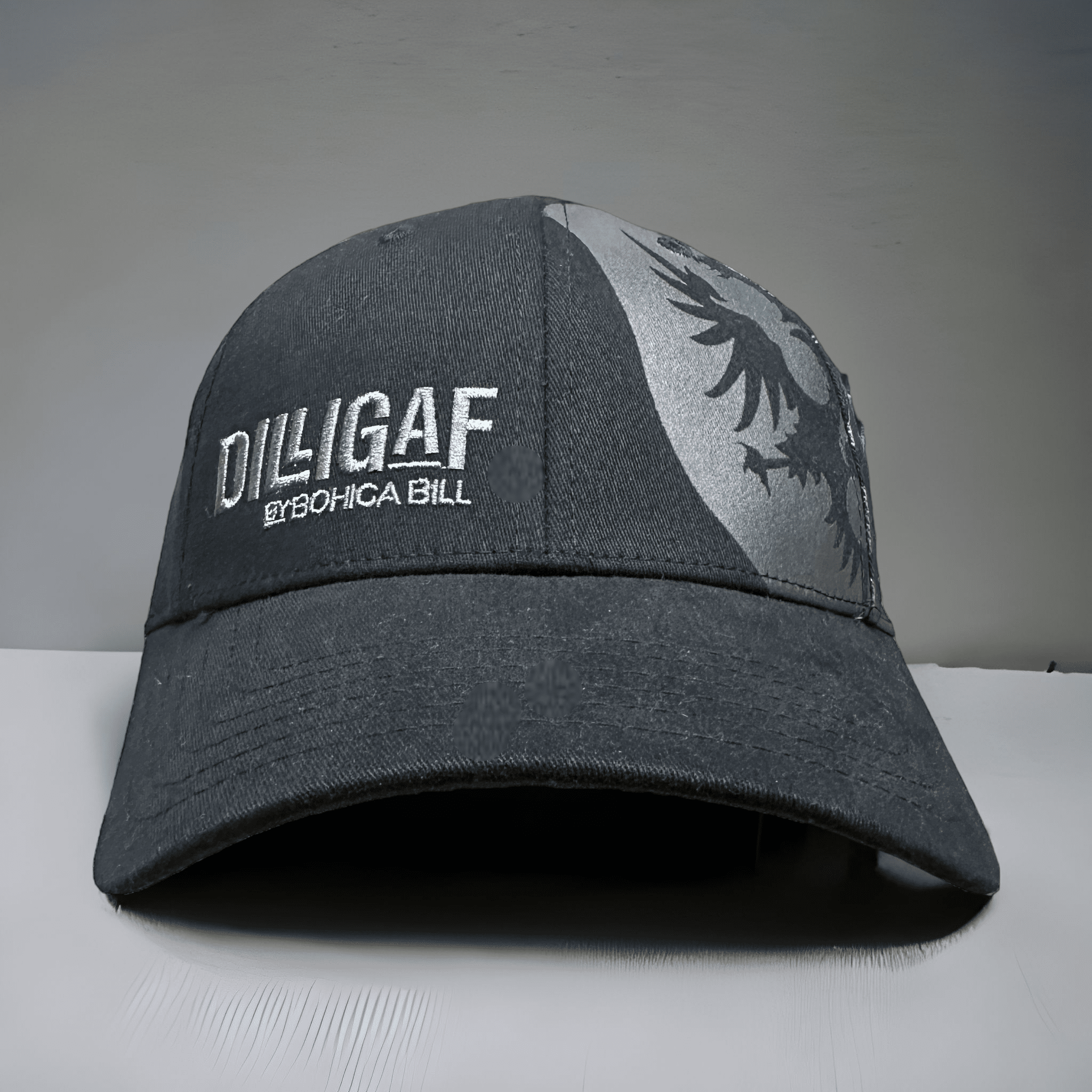 Black Crest Fitted Dilligaf Hat