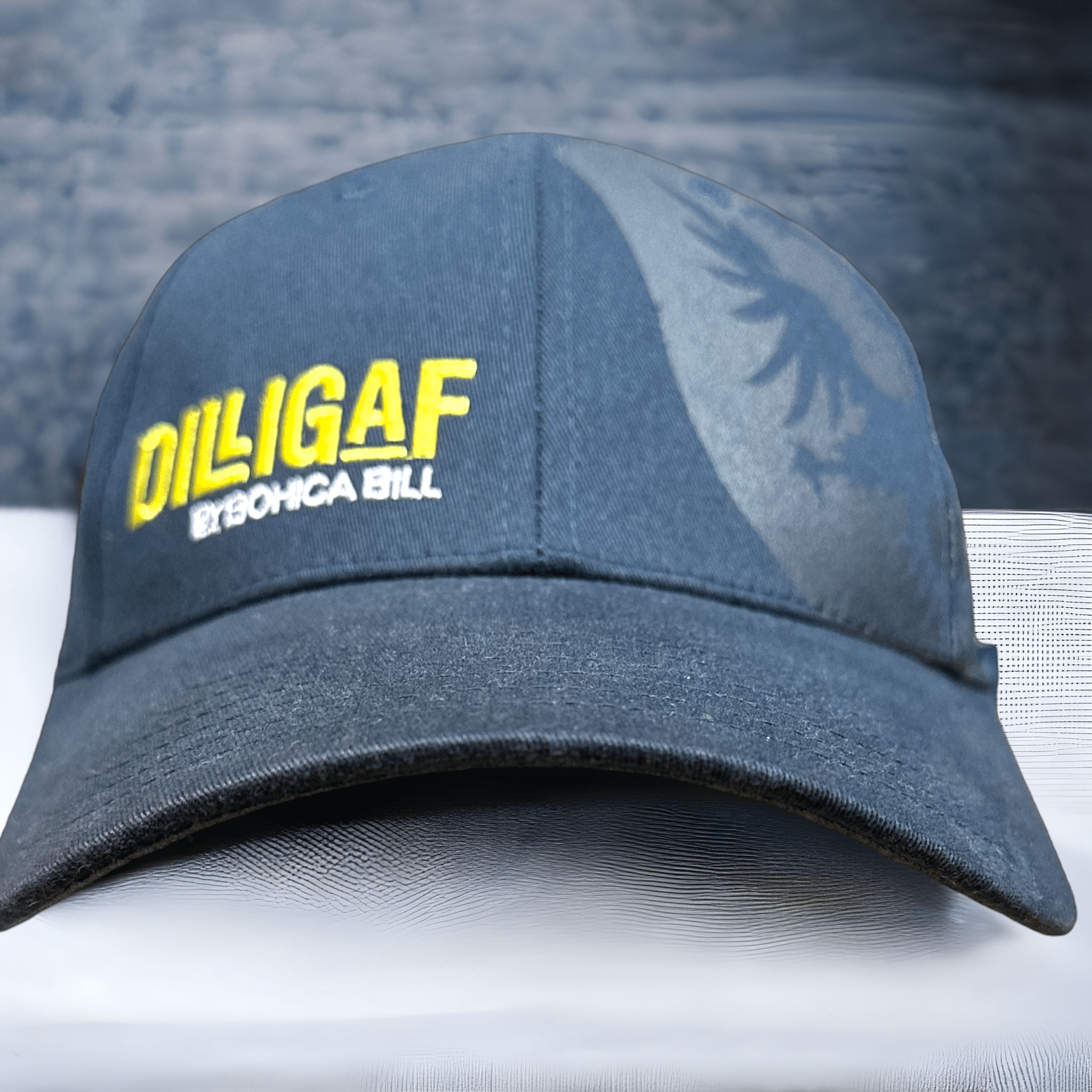 Navy Crest Fitted Dilligaf Hat