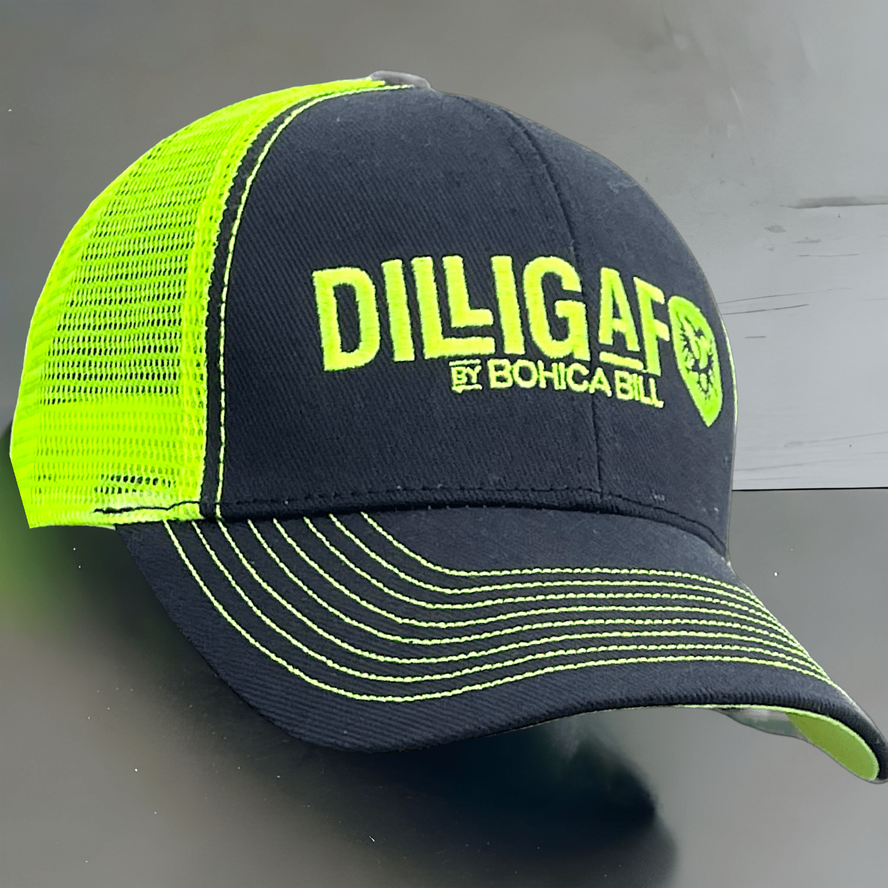 Neon Yellow Dilligaf Mesh Hat