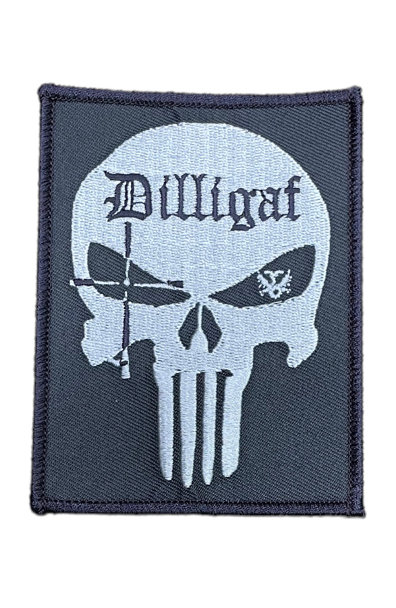 Dilligaf Punisher Patch 4”x3” – Dilligaf by Bohica Bill